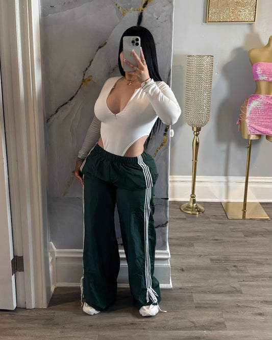 Dark green sweat pants