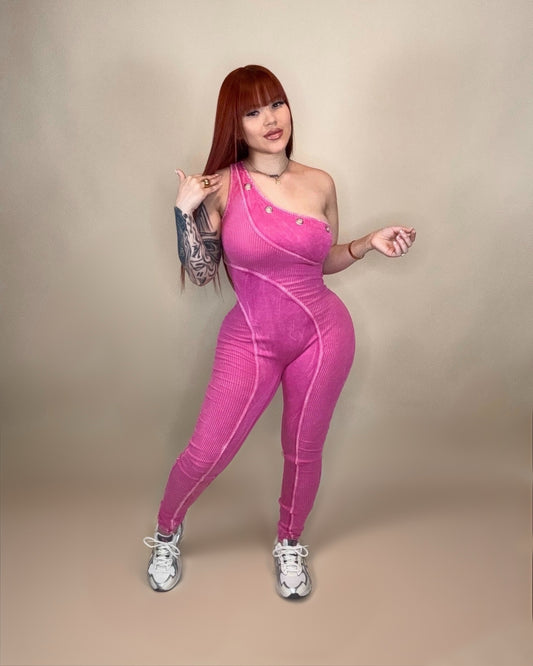 Mixed out jumpsuit (mineral)