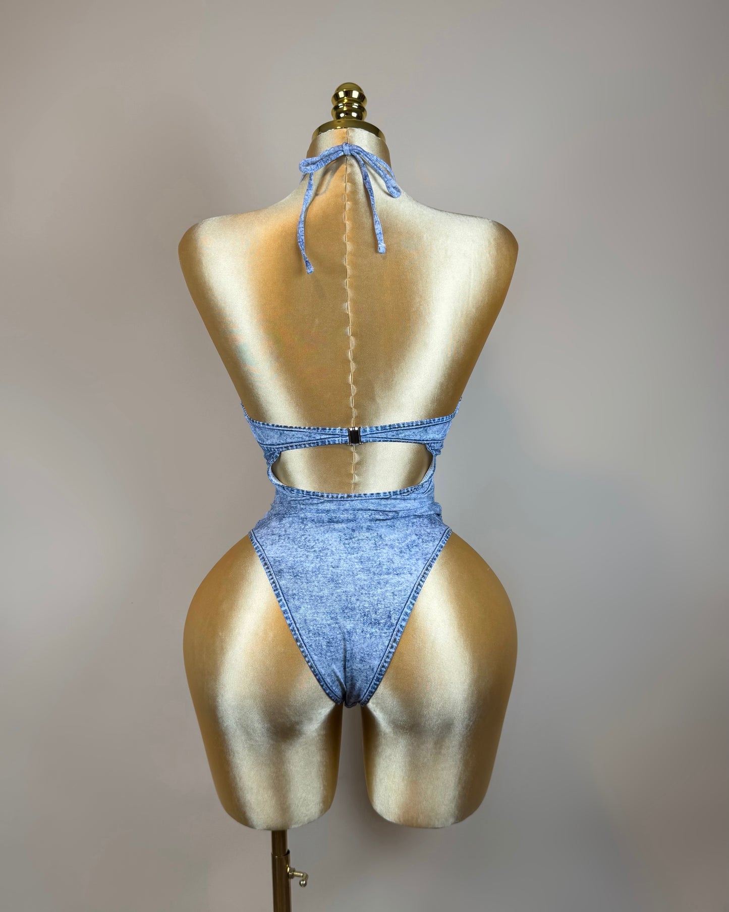 Denim style swimwear