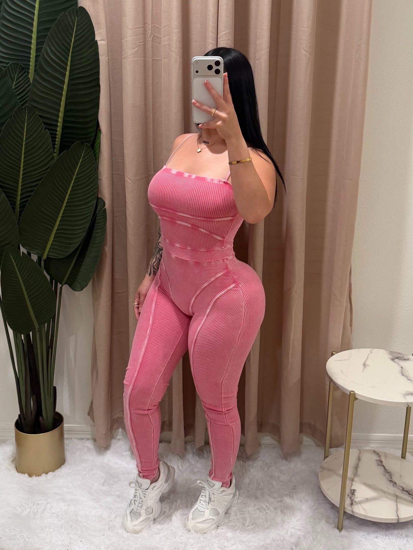 Mixed out jumpsuit (mineral)