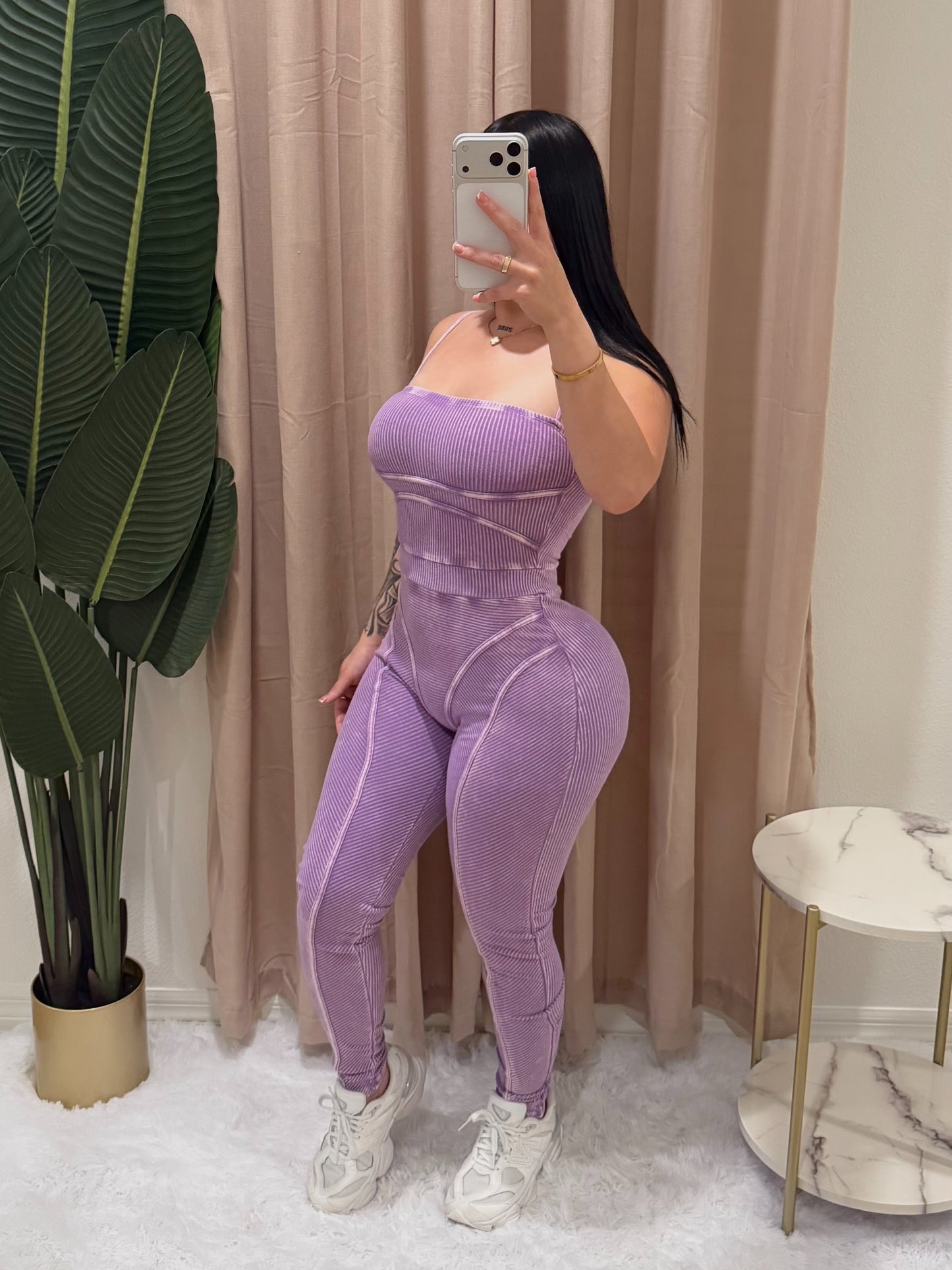 Mixed out jumpsuit (mineral)