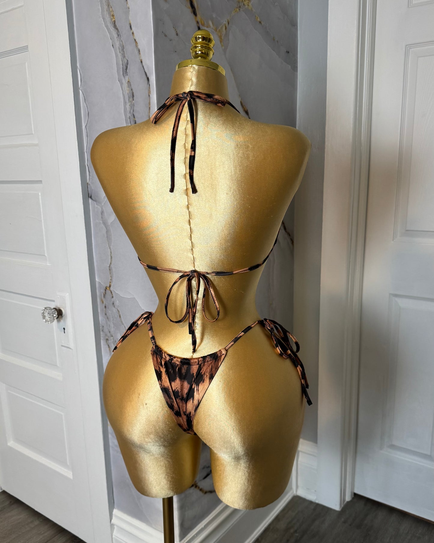 Print mesh swimwear (3pcs)