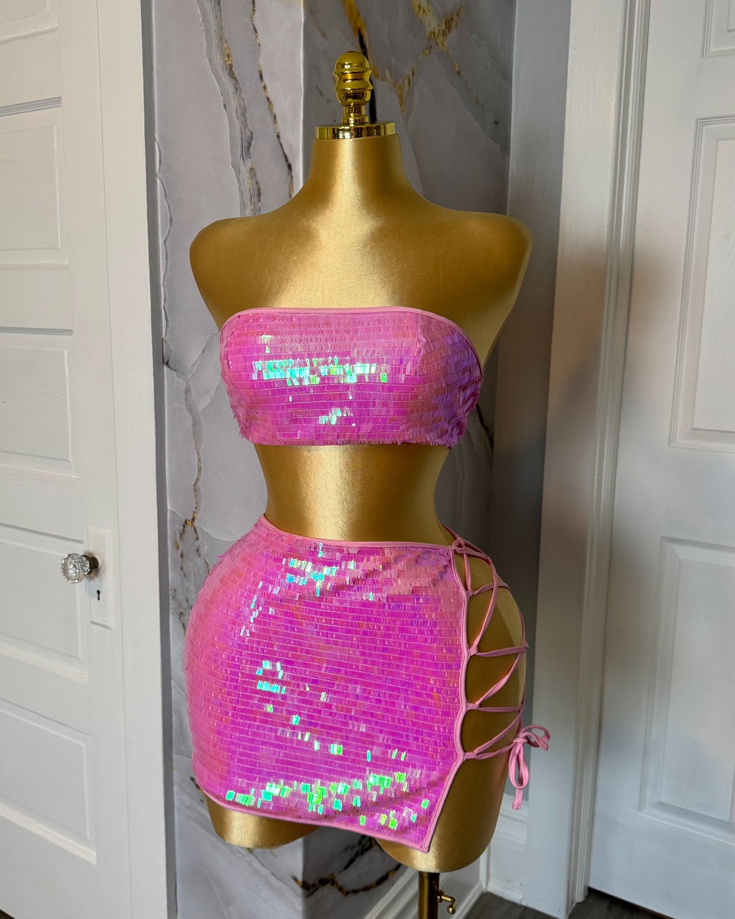 Pink sparkles set